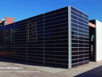 Budynek obłożony szkłem solarnym BIPV